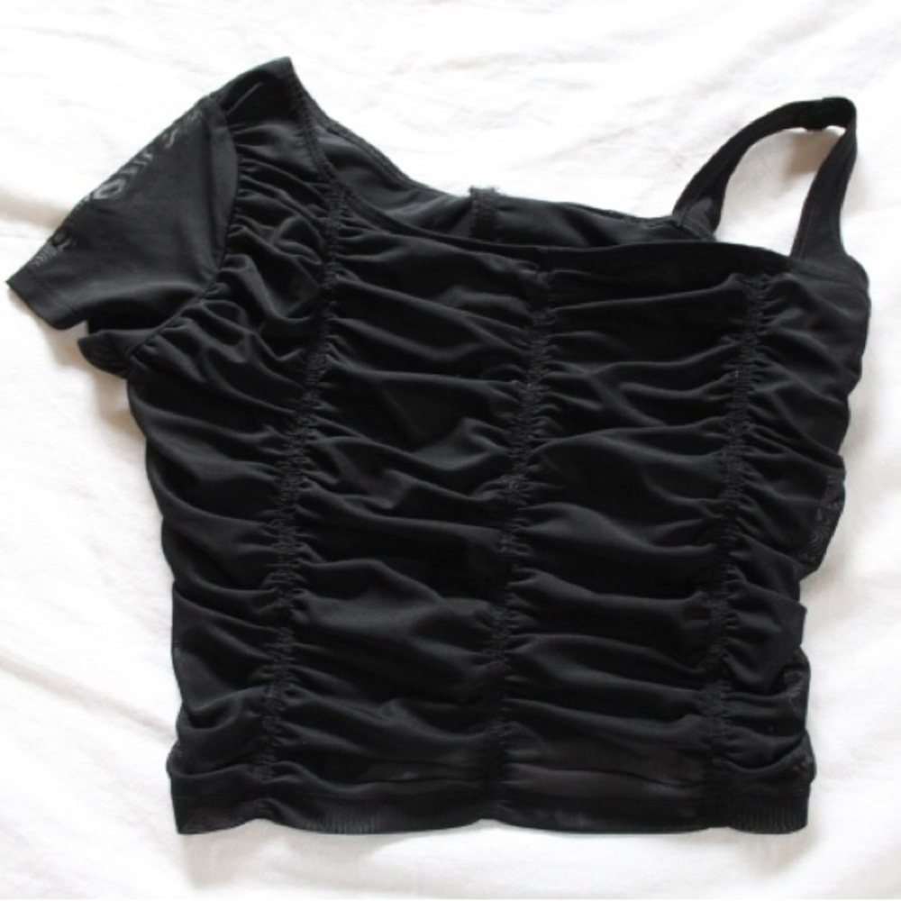 Black Dolls Kill ruffle going out top